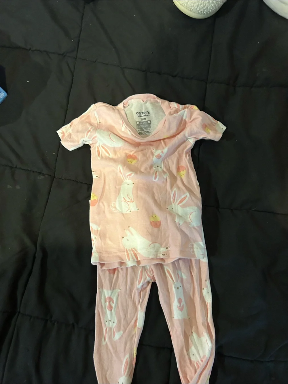 Carter's Light Pink Bunny and Carrot Pajama Set